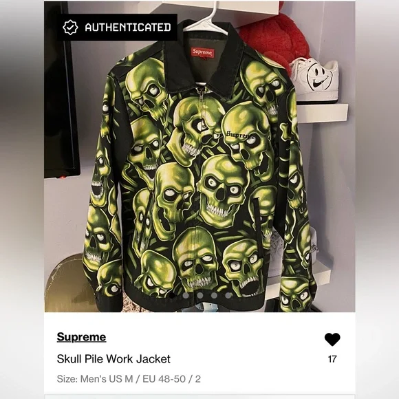 supreme skull pile jacket